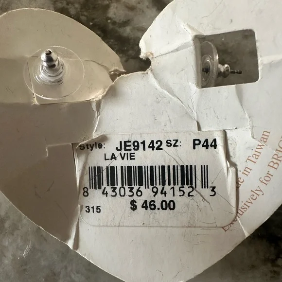 like new Brighton Silver Heart Earrings - Picture 2 of 3